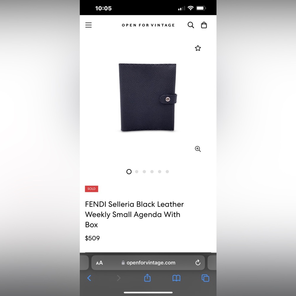 Fendi Blue Pebbled Leather weekly Small Agenda - Picture 5 of 16